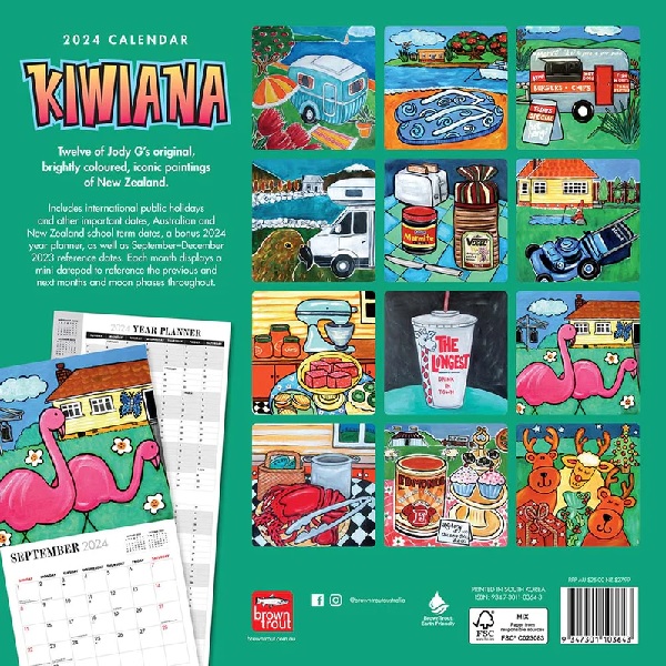 Kiwiana 2024 Calendar Pennys Bookstore