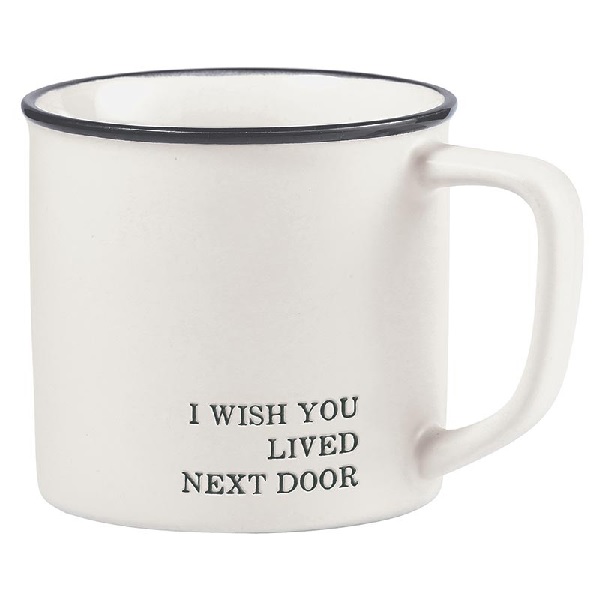 Tazza In Ceramica 'I Wish You Lived Next Door' Da 11oz, Idea Regalo Divertente Per Amici E Migliori Amiche